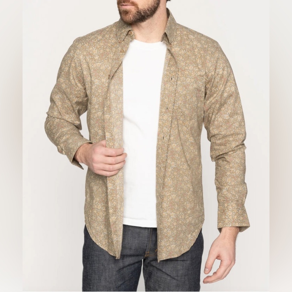 Naked & Famous Easy Shirt - Bell Flowers - Cinnamon